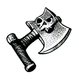 Barbarian Warlord (1-Bit) - 256x256 pixel art sprite