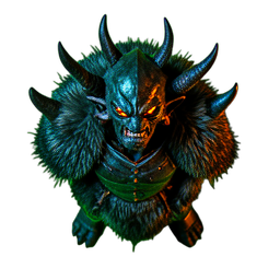 Barbarian Warlord (Cinematic) — sprite pixel art 256×256