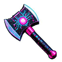 Barbarian Warlord (Cyberpunk) - 256x256 pixel art sprite