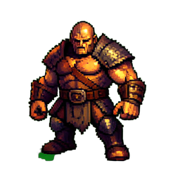 Barbarian Warlord - 256x256 pixel art sprite