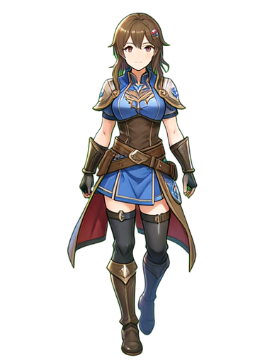 Barde Harfe Sängerin — 384×512 Pixel-Art-Sprite