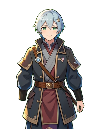 Barde Reisender Dichter — 384×512 Pixel-Art-Sprite