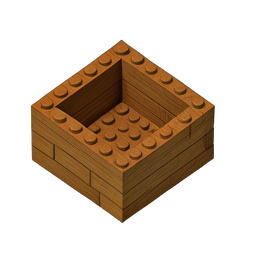 Basket (Voxel) - 256x256 pixel art sprite