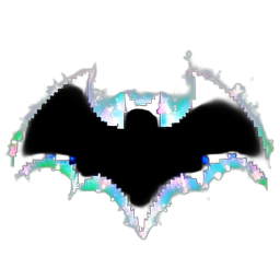 Silueta de murciélago — sprite pixel art 256×256