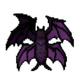 Bat Swarm (16-Bit) - 256x256 pixel art sprite