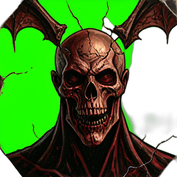 Dunkle Schwarmwolke — 256×256 Pixel-Art-Sprite