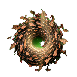 Bat Swarm (HD-2D) - 256x256 pixel art sprite