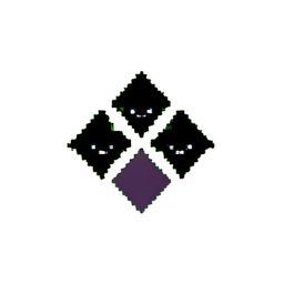 蝙蝠群 (低分辨率) — 256×256 像素游戏素材