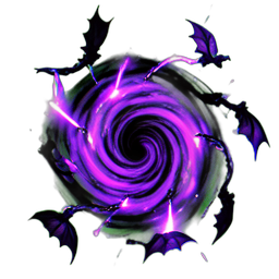 蝙蝠群 (VFX) — 256×256 像素游戏素材