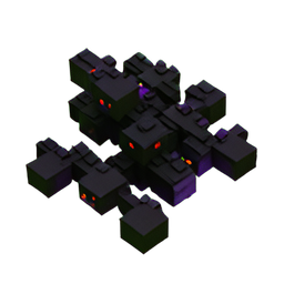 Bat Swarm (Voxel) - 256x256 pixel art sprite