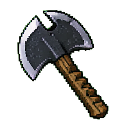 Battle Axe (16-Bit) - 256x256 pixel art sprite