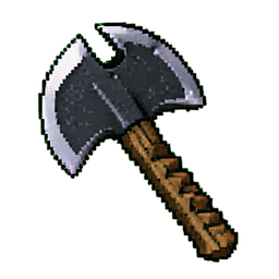 Kriegshieb (16-Bit) — 256×256 Pixel-Art-Sprite