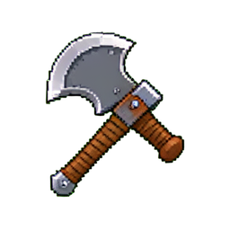 Zweihand-Axt — 256×256 Pixel-Art-Sprite