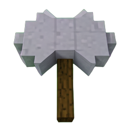 Battle Axe (Voxel) - 256x256 pixel art sprite