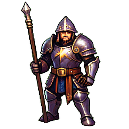Fahnenführer — 256×256 Pixel-Art-Sprite