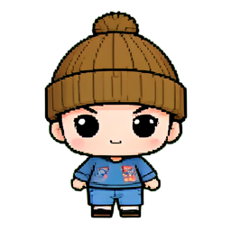 ニット — 256×256 ピクセルアートスプライト