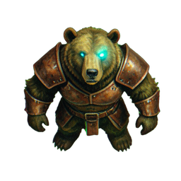 Bear Warrior (Atmospheric) - 256x256 pixel art sprite