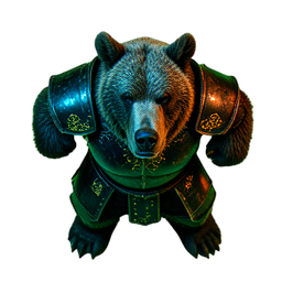 Bear Warrior (Cinematic) - 256x256 pixel art sprite