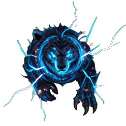 Guerrier ours (VFX) — sprite pixel art 256×256