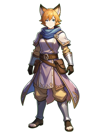 Mago Raposa Beastkin — sprite pixel art 384×512