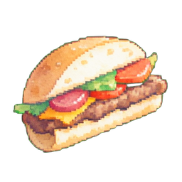 Taco de bœuf suprême — sprite pixel art 256×256