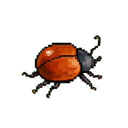 Escarabajo — sprite pixel art 256×256