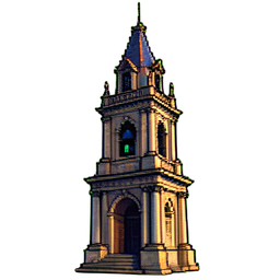 Glockenturm — 256×256 Pixel-Art-Sprite
