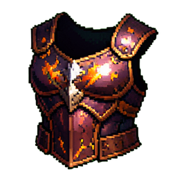 Barbarische Lederweste — 256×256 Pixel-Art-Sprite