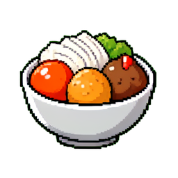 Bibimbap Bowl — 256×256 pixel art sprite