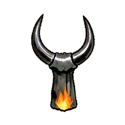 Cuerno de hierro — sprite pixel art 256×256