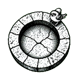 Bird Bath (1-Bit) - 256x256 pixel art sprite