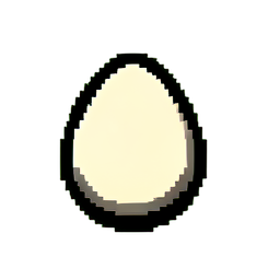 Bird Egg (Low-Res) - 256x256 pixel art sprite