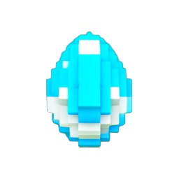 Bird Egg (Voxel) - 256x256 pixel art sprite