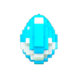 Œuf d'oiseau (Voxel) — sprite pixel art 256×256