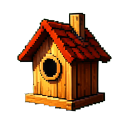 Vogelhaus — 256×256 Pixel-Art-Sprite