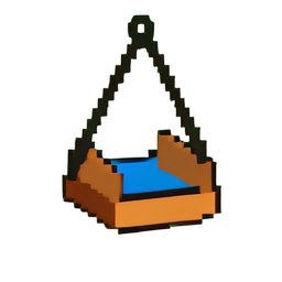 Columpio para pájaros — sprite pixel art 256×256