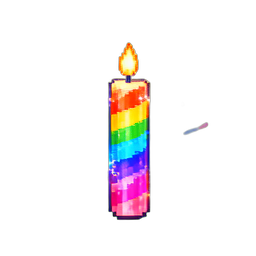 Birthday Candle Number — 256×256 pixel art sprite