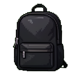 Mochila Preta — sprite pixel art 256×256