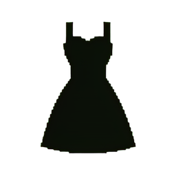 Schwarzes Sommerkleid — 256×256 Pixel-Art-Sprite