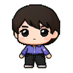 Schwarze Jeans — 256×256 Pixel-Art-Sprite