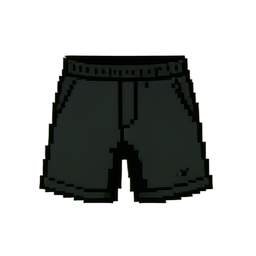 Shorts noirs — sprite pixel art 256×256