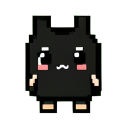 Schwarzes Tanktop — 256×256 Pixel-Art-Sprite