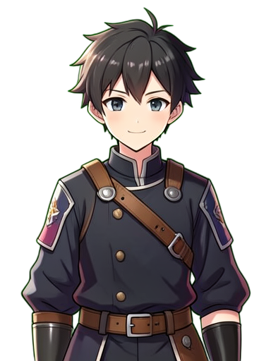 Blacksmith Apprentice Boy — 384×512 pixel art sprite