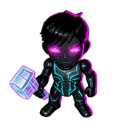 Schmiedjunge (Cyberpunk) — 256×256 Pixel-Art-Sprite