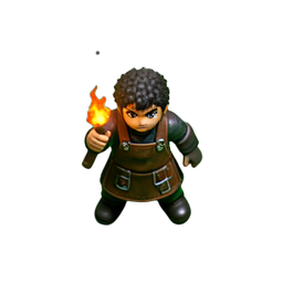 Niño herrero (HD-2D) — sprite pixel art 256×256