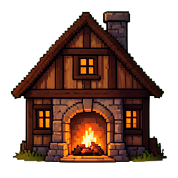 Edificio de Forja del Herrero — sprite pixel art 256×256