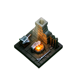 Ferreiro (HD-2D) — sprite pixel art 256×256
