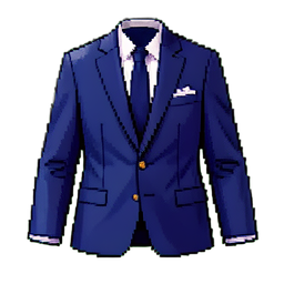 Blazer azul marinho — sprite pixel art 256×256