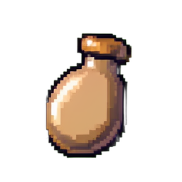 Poção de Ataque Bendita — sprite pixel art 256×256