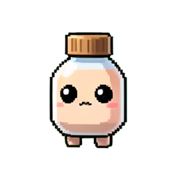 Elixir de Stamina Abençoada — sprite pixel art 256×256